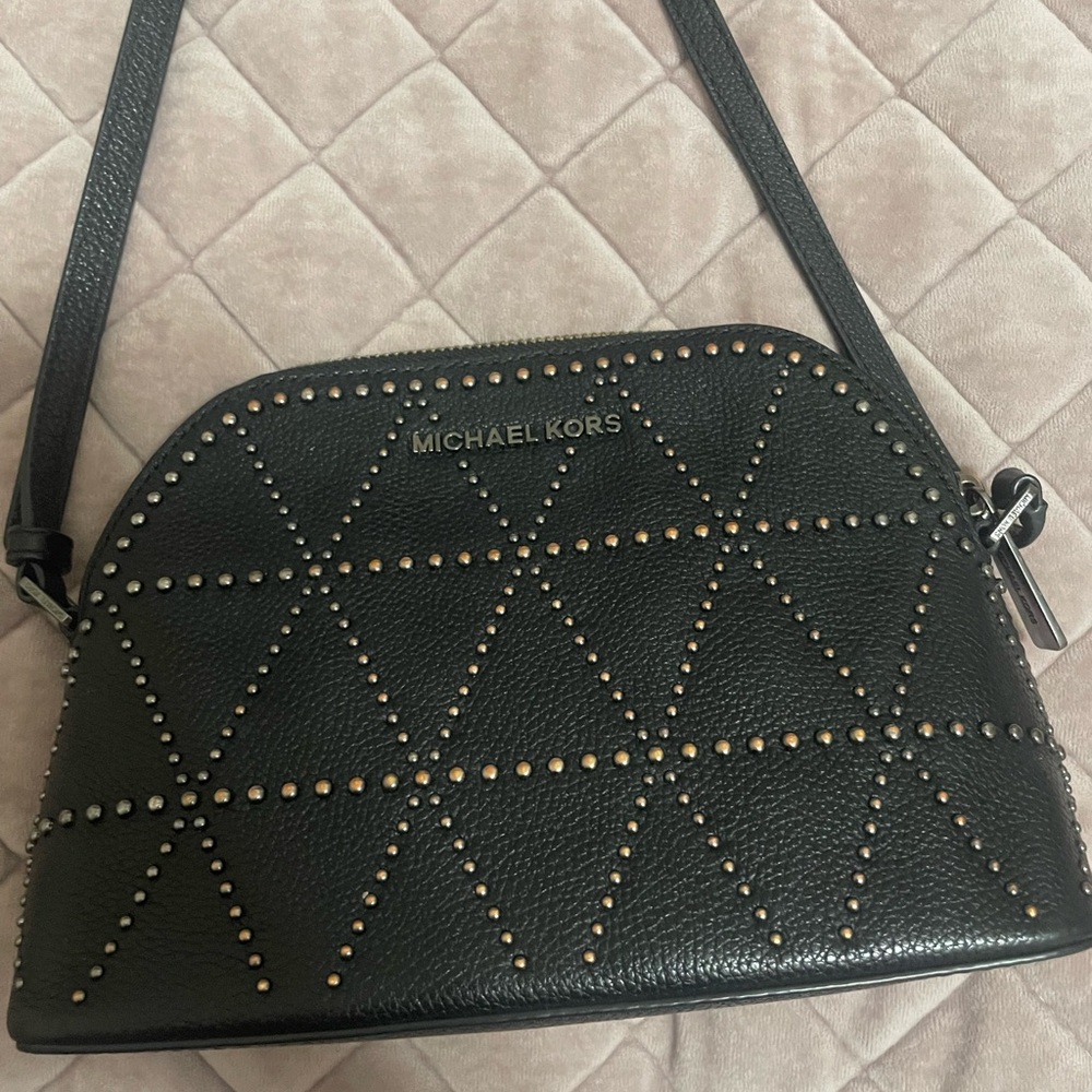 Michael Kors Black Studded Crossbody Bag